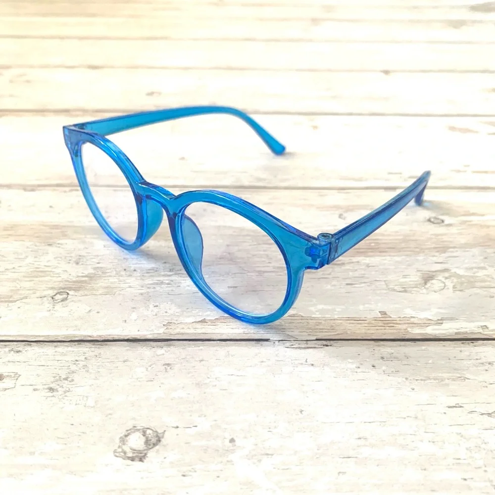 Kids Bluelight Blocking Anti Eye Strain Glasses Blue Frames Boys Girls NEW